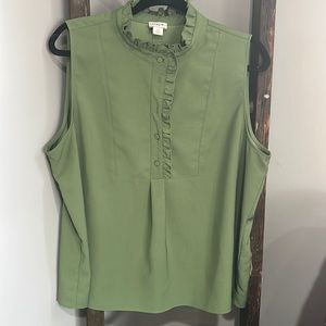 J Crew Factory Ruffle Collar Blouse